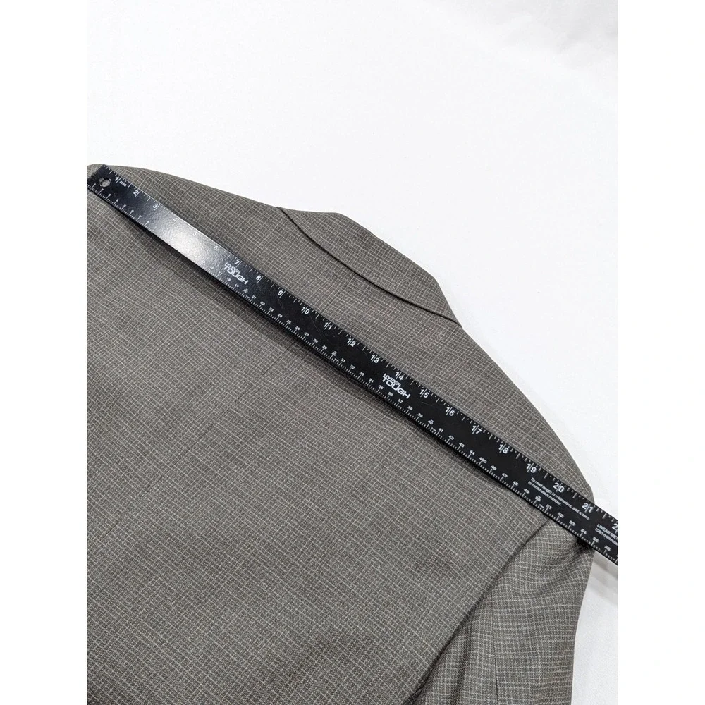 Jos. A Bank Blazer‎ Coat Sport Jacket Silk Wool Nailhead Plaid 46L 50